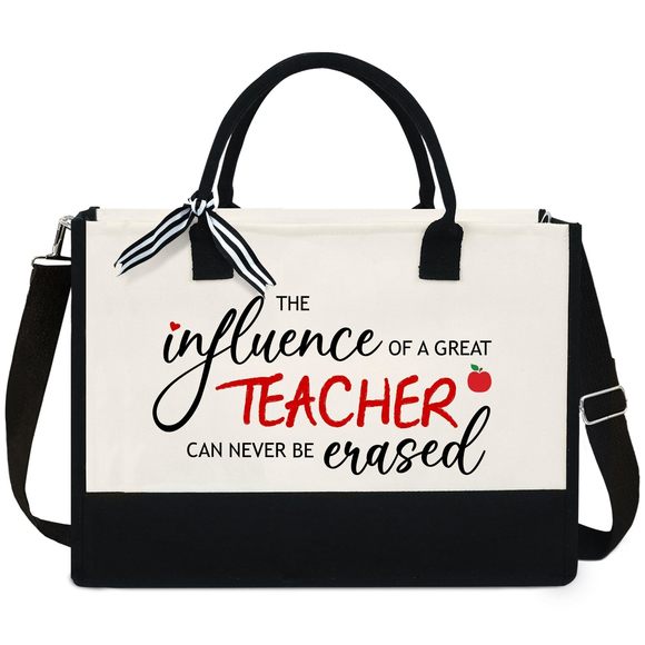 Teacher Bag Gifts - 13 Oz Canvas Tote Bag With Zier - Teachers c: - Picture 1 of 7